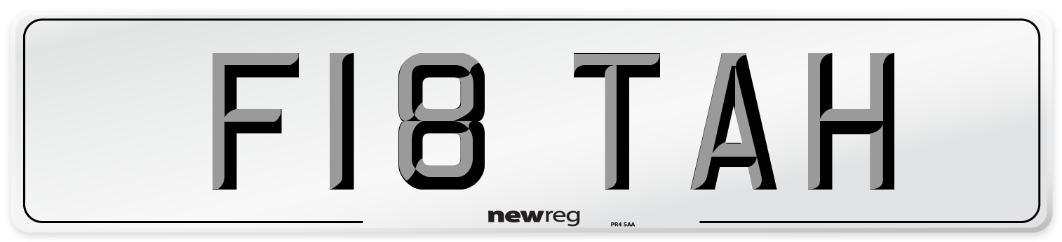 F18 TAH Front Number Plate