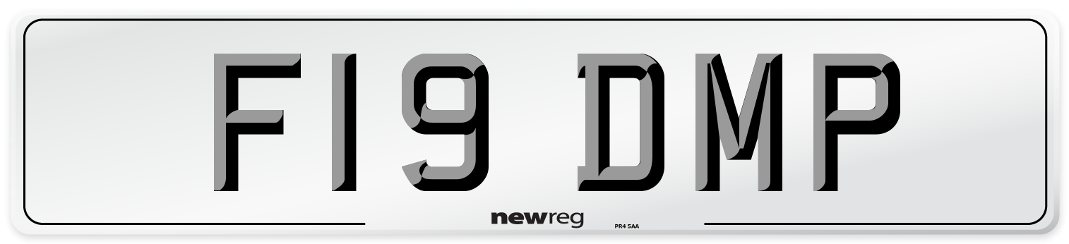 F19 DMP Front Number Plate