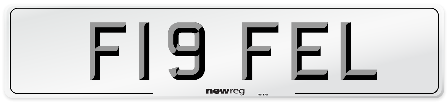 F19 FEL Front Number Plate