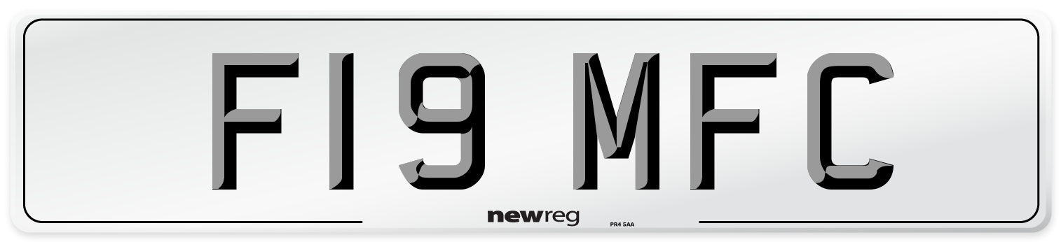 F19 MFC Front Number Plate