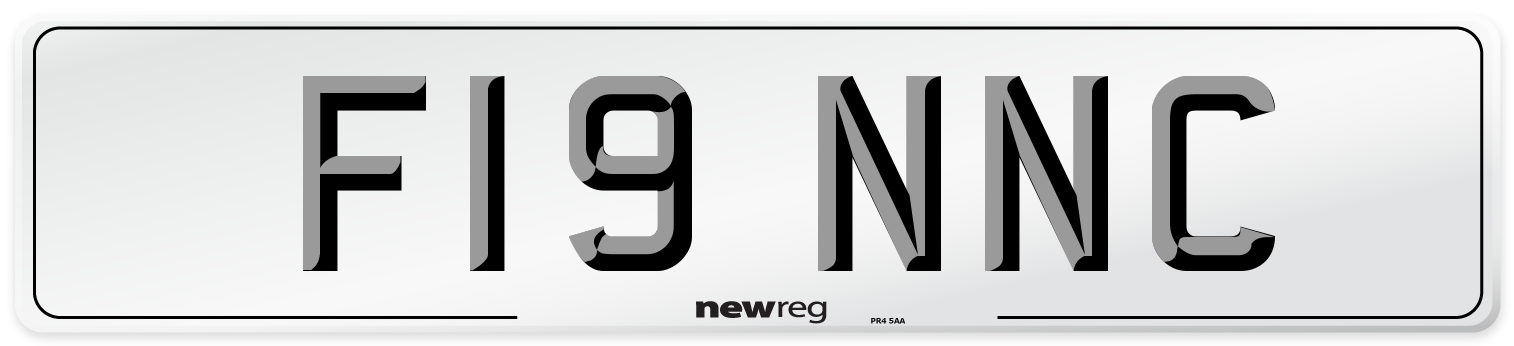 F19 NNC Front Number Plate