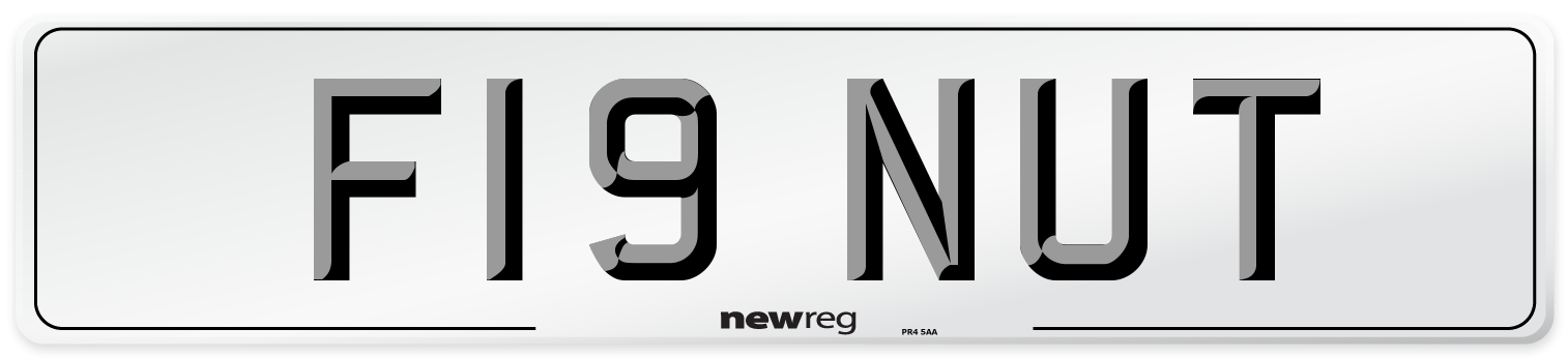 F19 NUT Front Number Plate