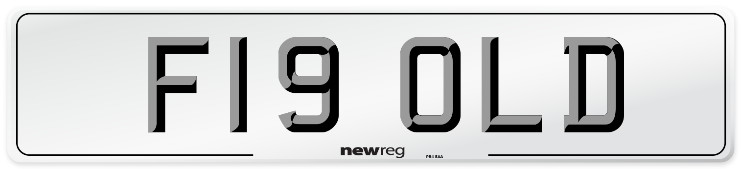 F19 OLD Front Number Plate