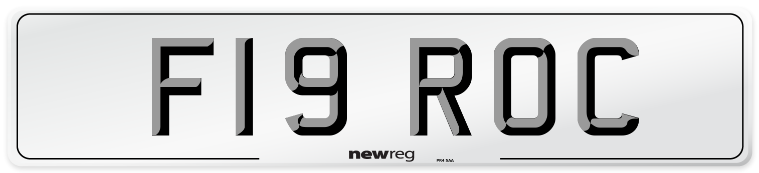 F19 ROC Front Number Plate