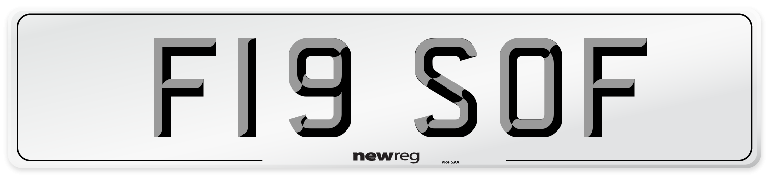 F19 SOF Front Number Plate