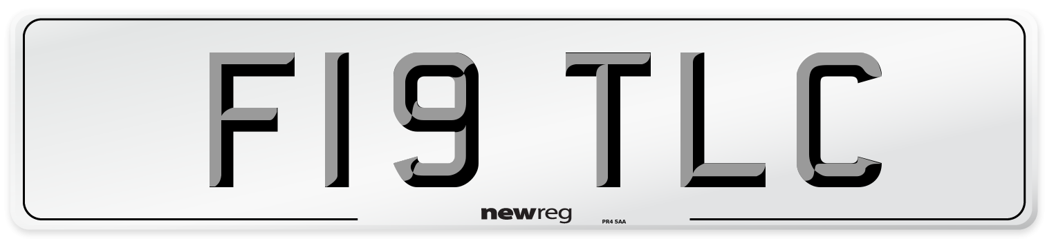 F19 TLC Front Number Plate