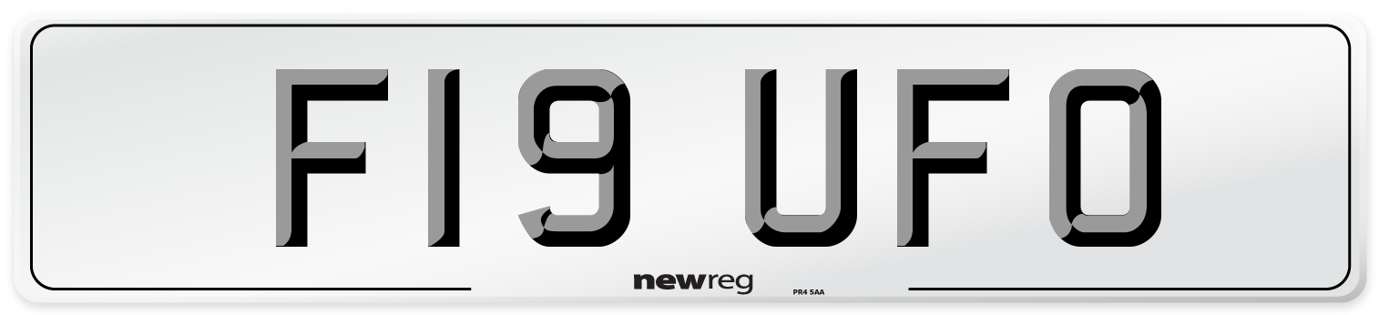 F19 UFO Front Number Plate