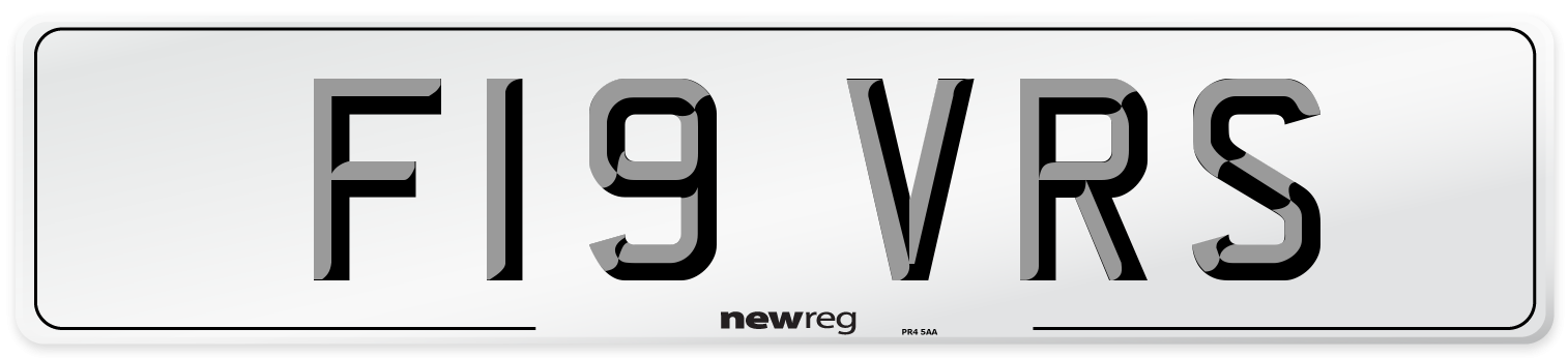 F19 VRS Front Number Plate