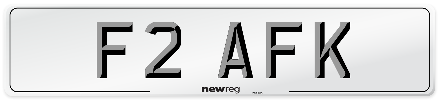 F2 AFK Front Number Plate