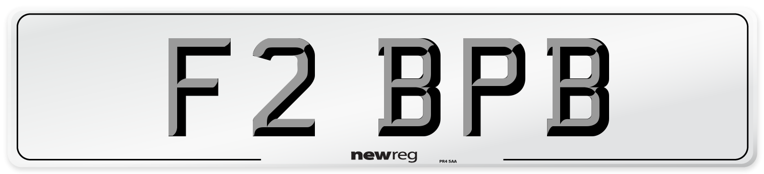 F2 BPB Front Number Plate