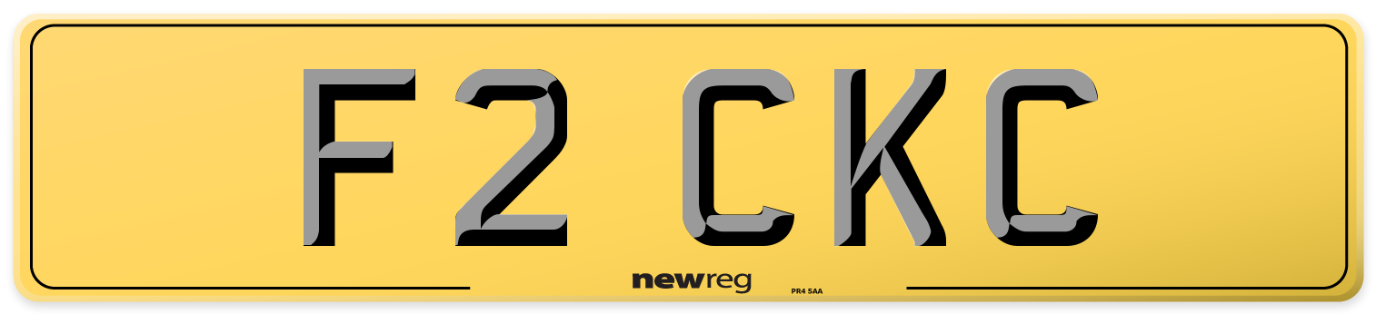 F2 CKC Rear Number Plate