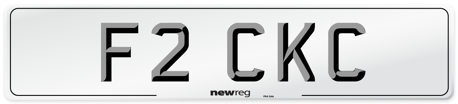 F2 CKC Front Number Plate