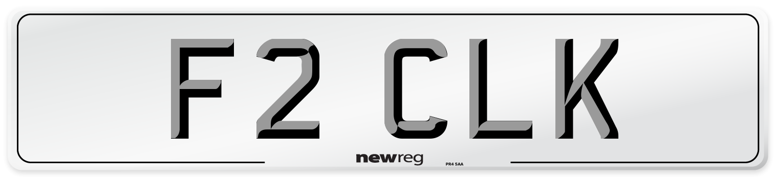 F2 CLK Front Number Plate