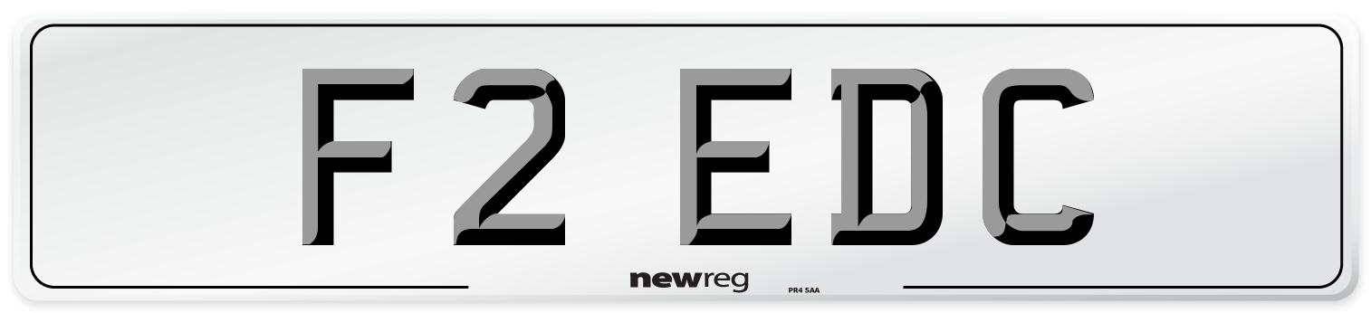 F2 EDC Front Number Plate