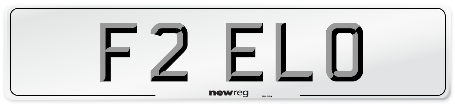 F2 ELO Front Number Plate