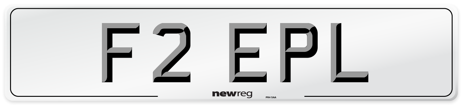F2 EPL Front Number Plate
