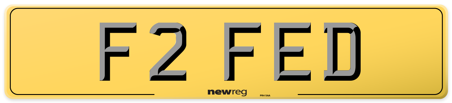 F2 FED Rear Number Plate
