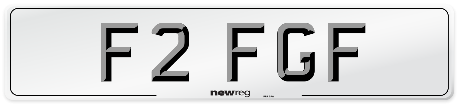 F2 FGF Front Number Plate