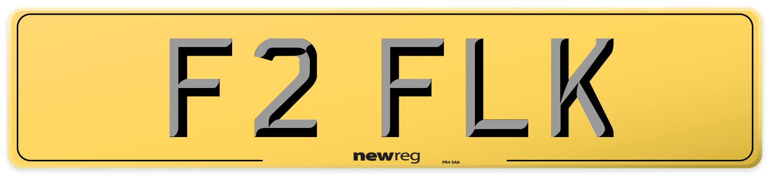 F2 FLK Rear Number Plate