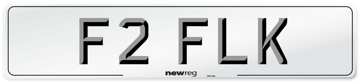 F2 FLK Front Number Plate