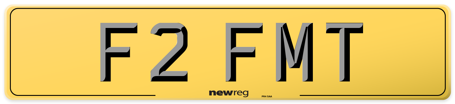 F2 FMT Rear Number Plate