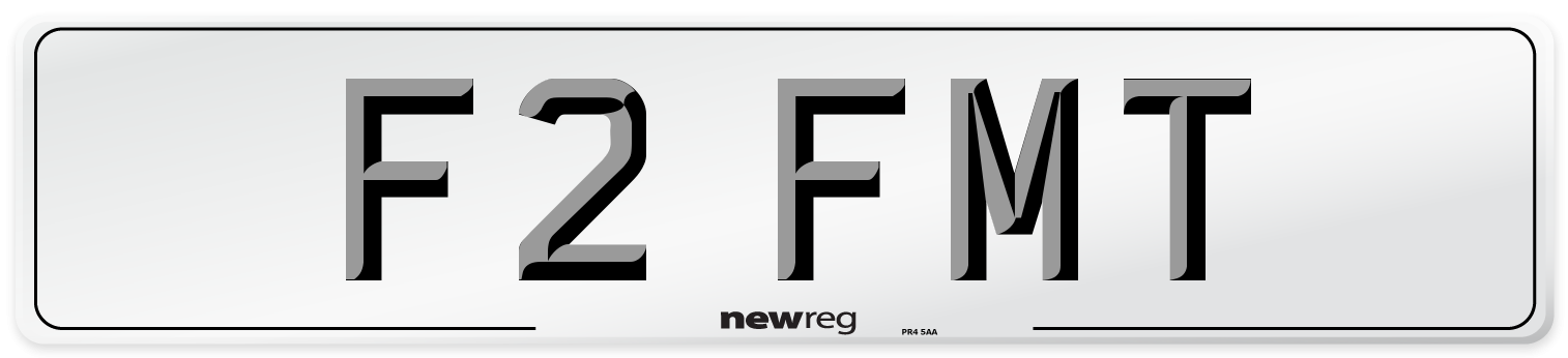 F2 FMT Front Number Plate