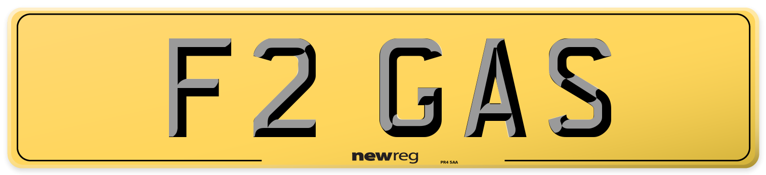 F2 GAS Rear Number Plate