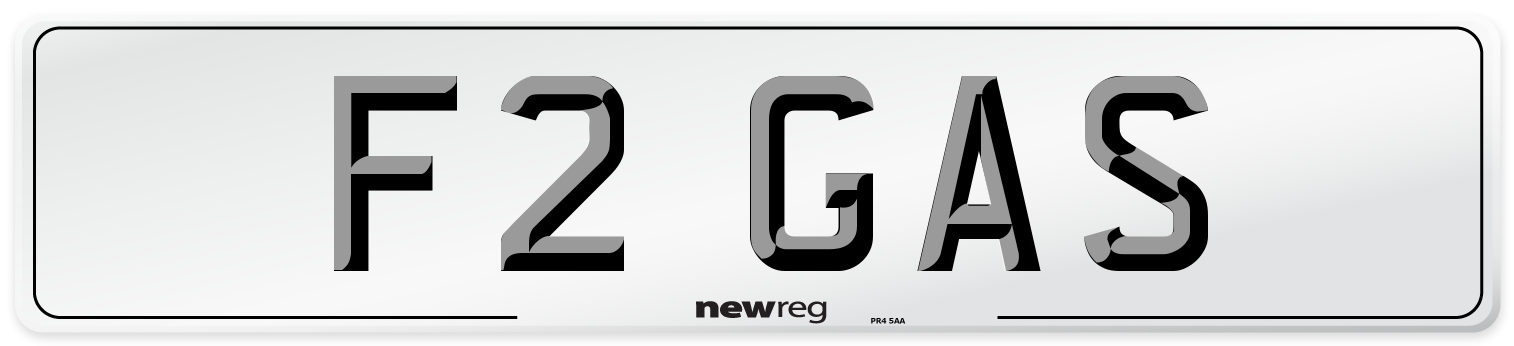 F2 GAS Front Number Plate