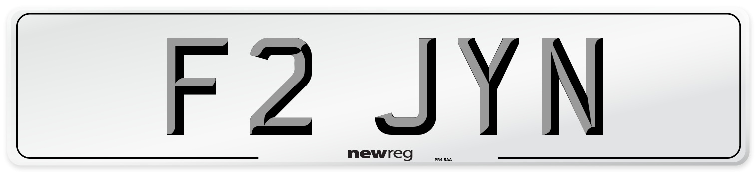 F2 JYN Front Number Plate
