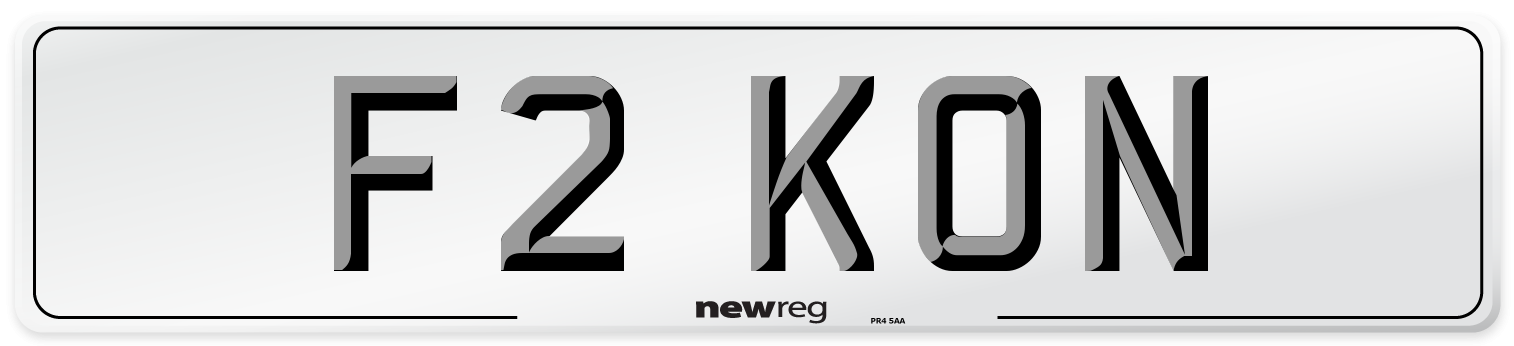 F2 KON Front Number Plate