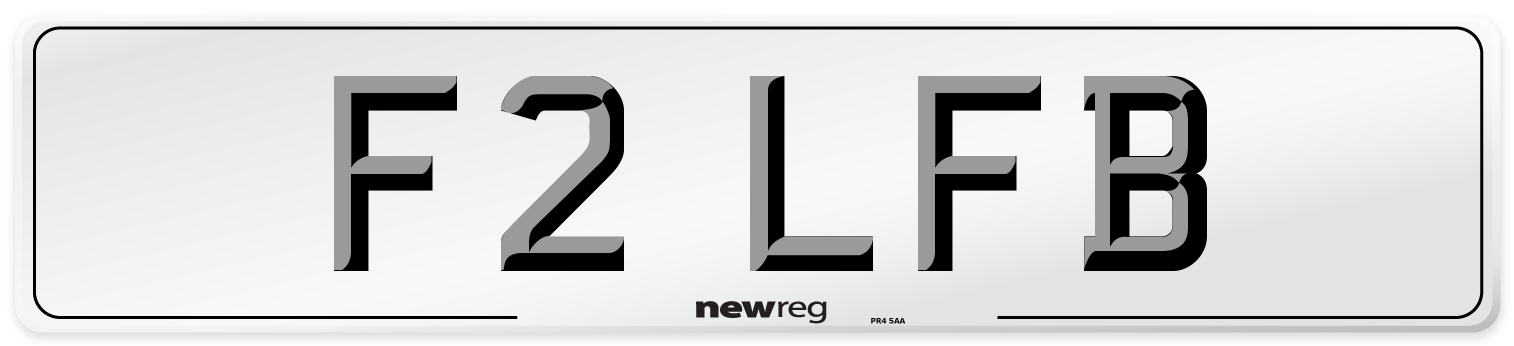 F2 LFB Front Number Plate