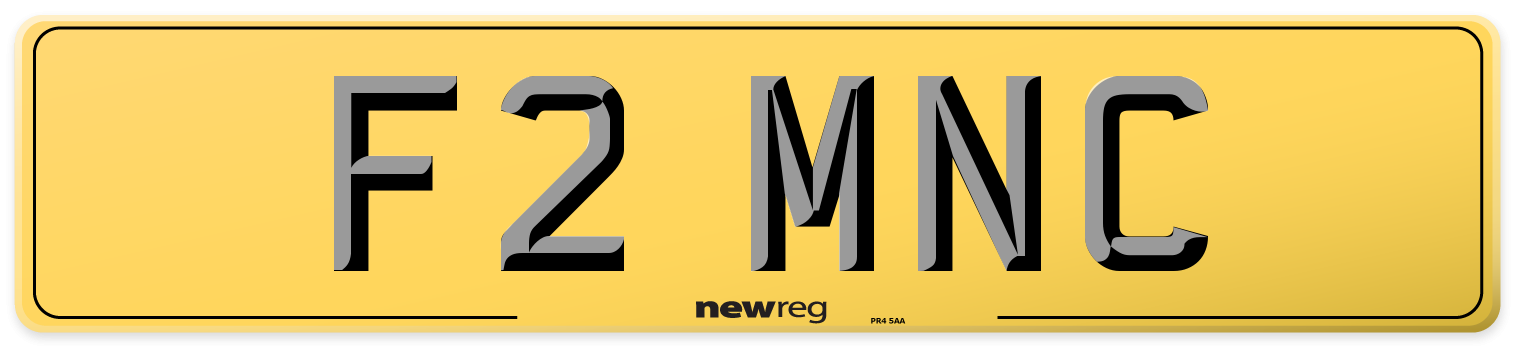 F2 MNC Rear Number Plate