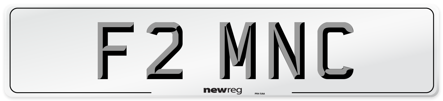 F2 MNC Front Number Plate