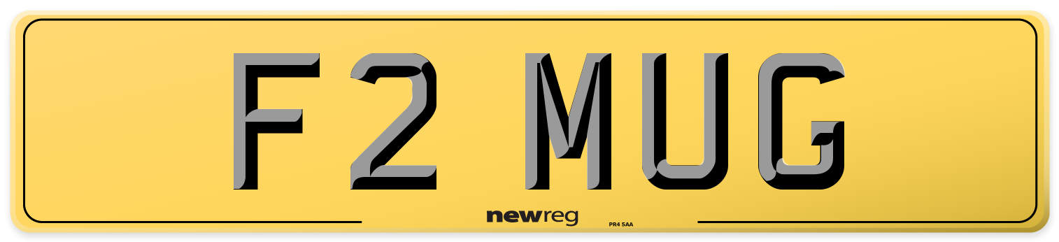 F2 MUG Rear Number Plate