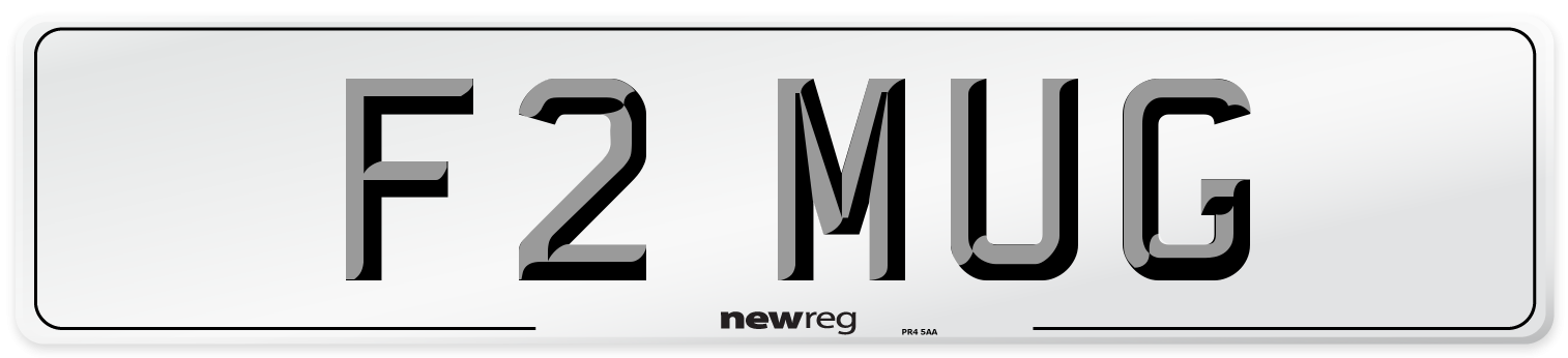 F2 MUG Front Number Plate