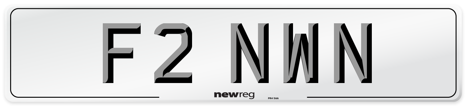 F2 NWN Front Number Plate