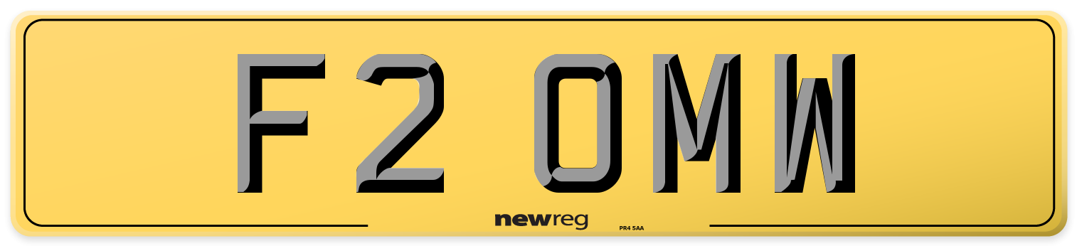 F2 OMW Rear Number Plate