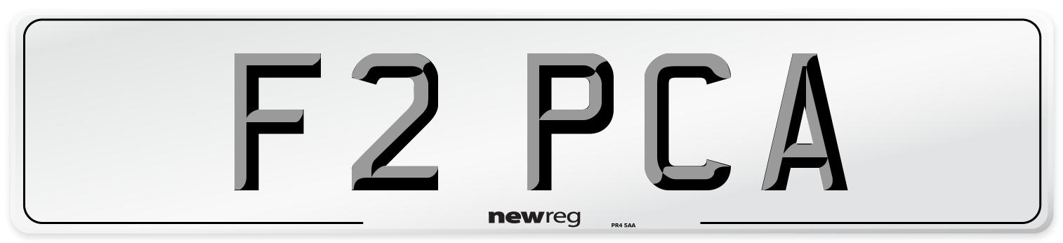 F2 PCA Front Number Plate