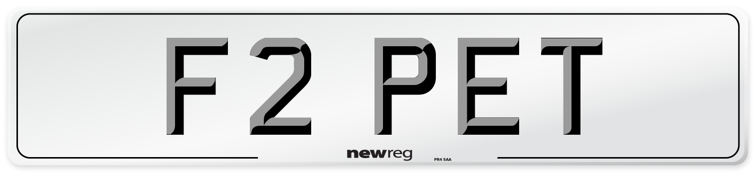 F2 PET Front Number Plate