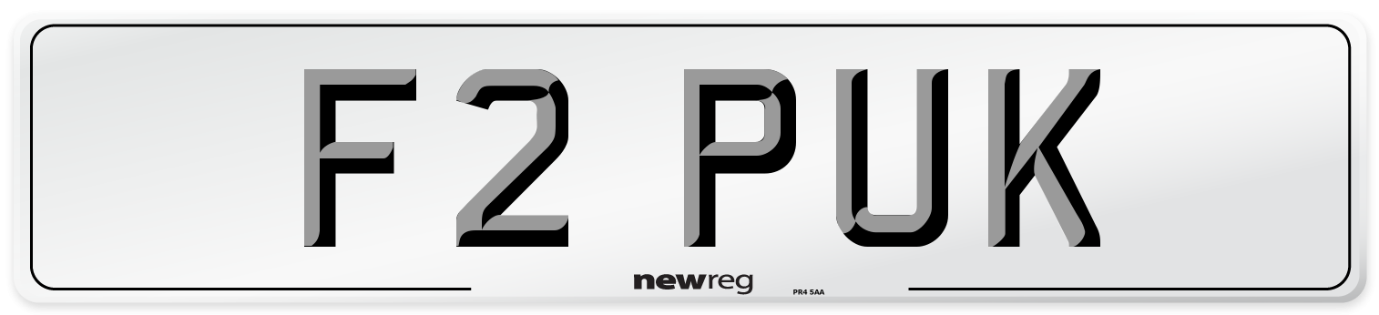 F2 PUK Front Number Plate