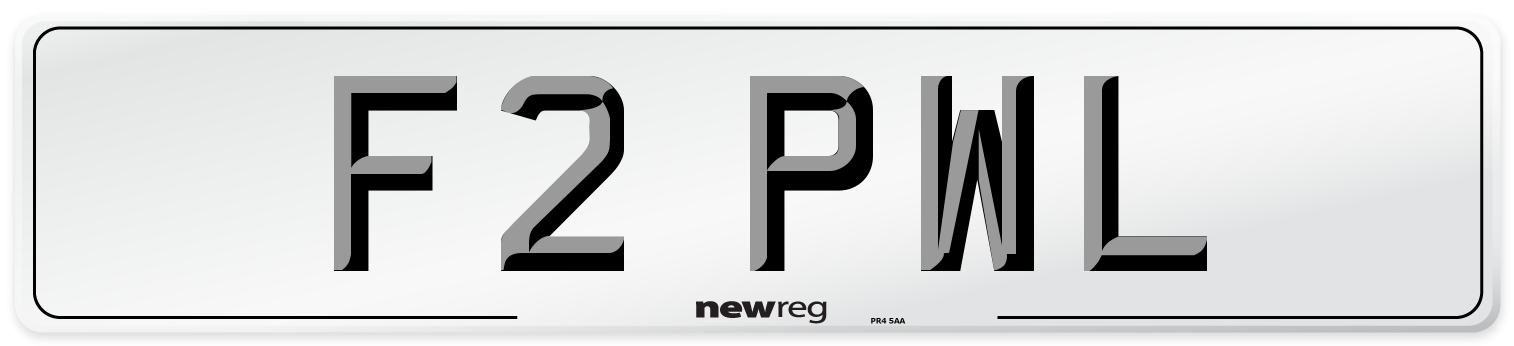F2 PWL Front Number Plate