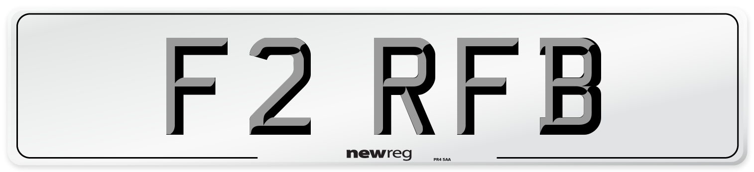 F2 RFB Front Number Plate