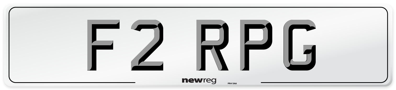 F2 RPG Front Number Plate