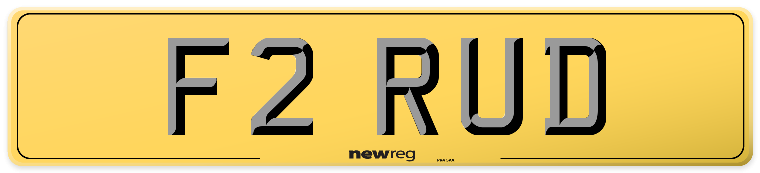 F2 RUD Rear Number Plate