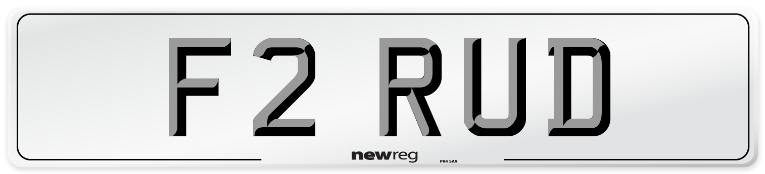 F2 RUD Front Number Plate