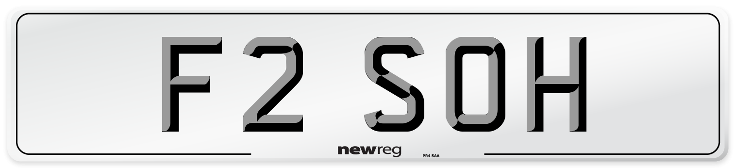 F2 SOH Front Number Plate