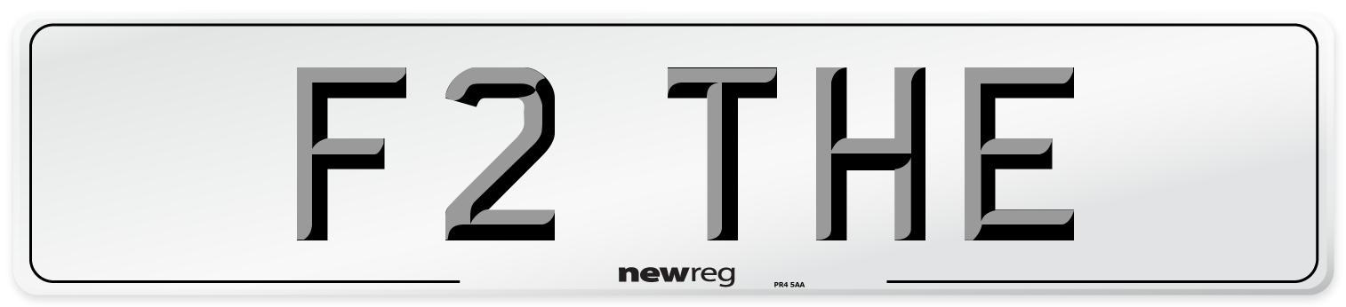 F2 THE Front Number Plate