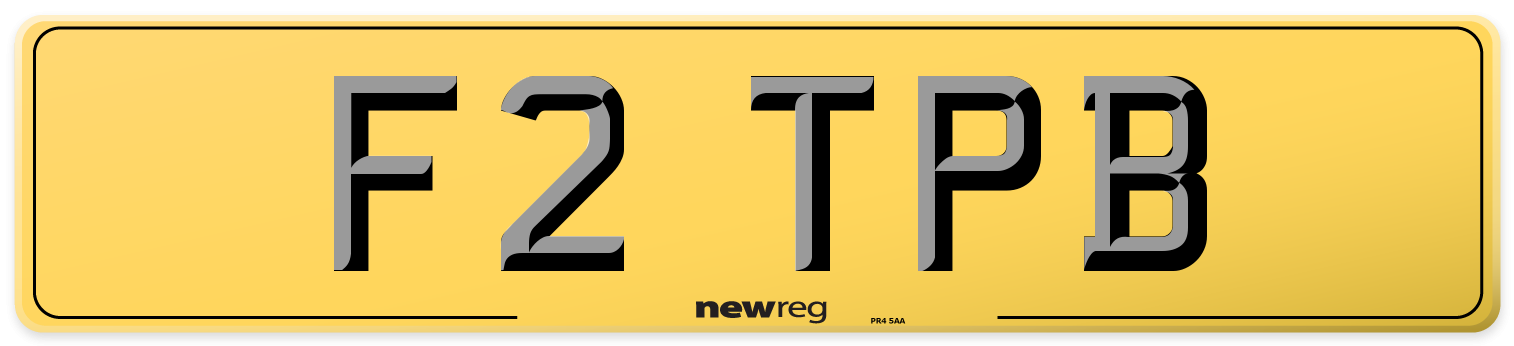 F2 TPB Rear Number Plate