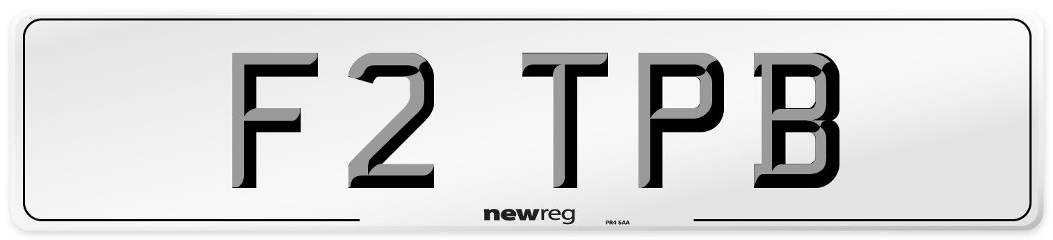 F2 TPB Front Number Plate