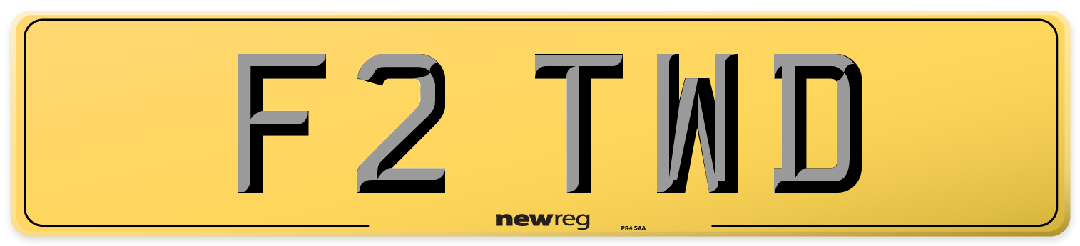 F2 TWD Rear Number Plate